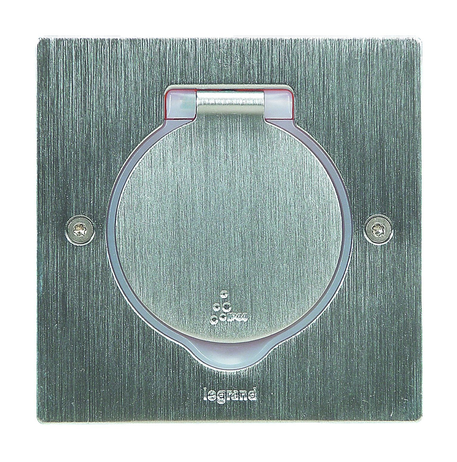 Prise de sol inox étanche IP44 avec clapet de protection + boite à encastrer - 7