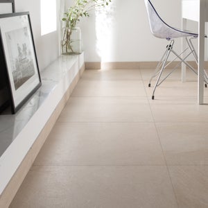 Carrelage sol et mur effet pierre beige mat l.60 x L.60 cm Milano