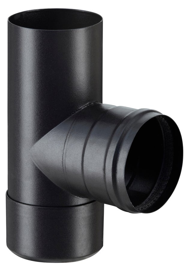 Té tampon pour raccordement POUJOULAT D 80 noir cm