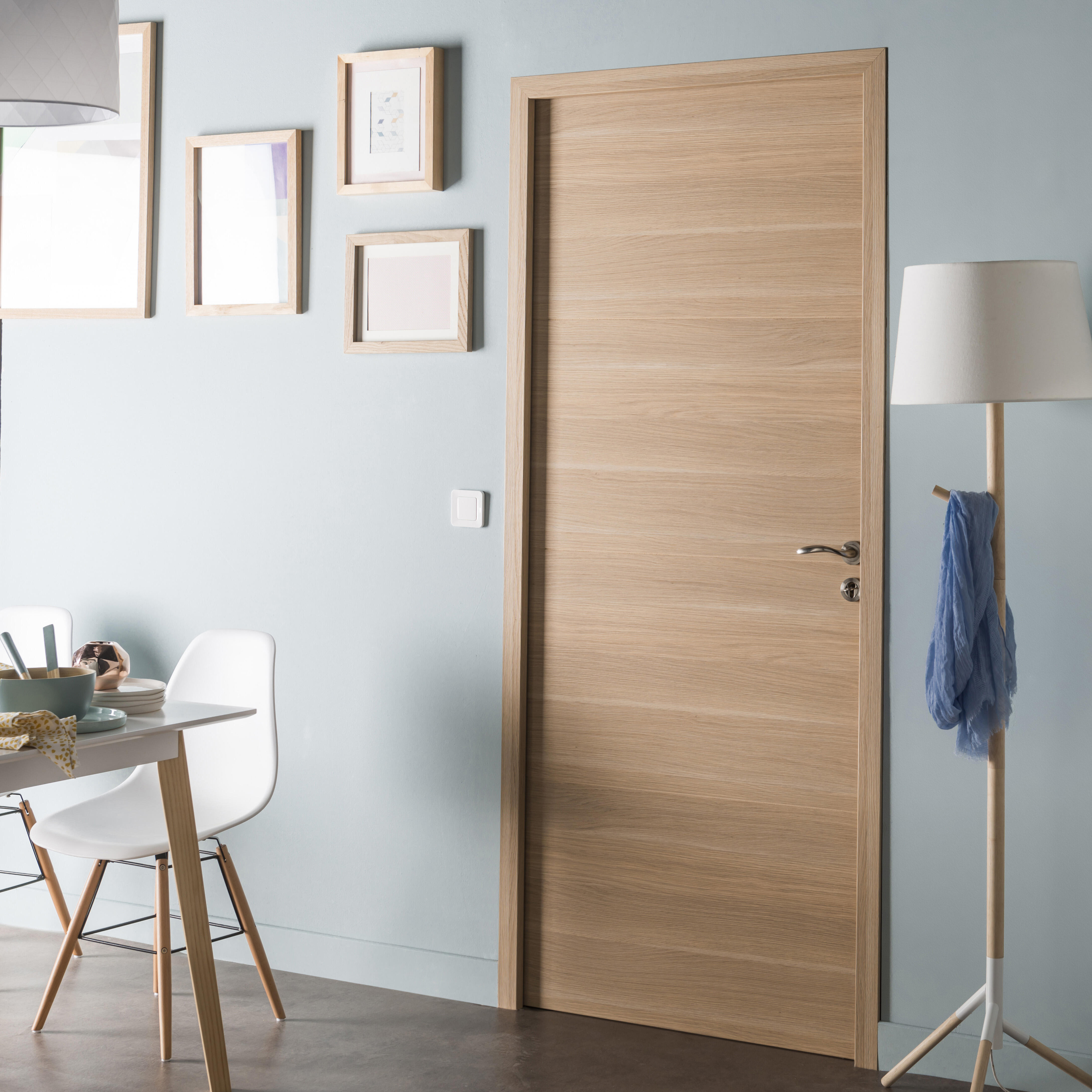 Bloc-porte fin de chantier MDF Madrid 2 H.204 x l.83 cm, poussant gauche - 2