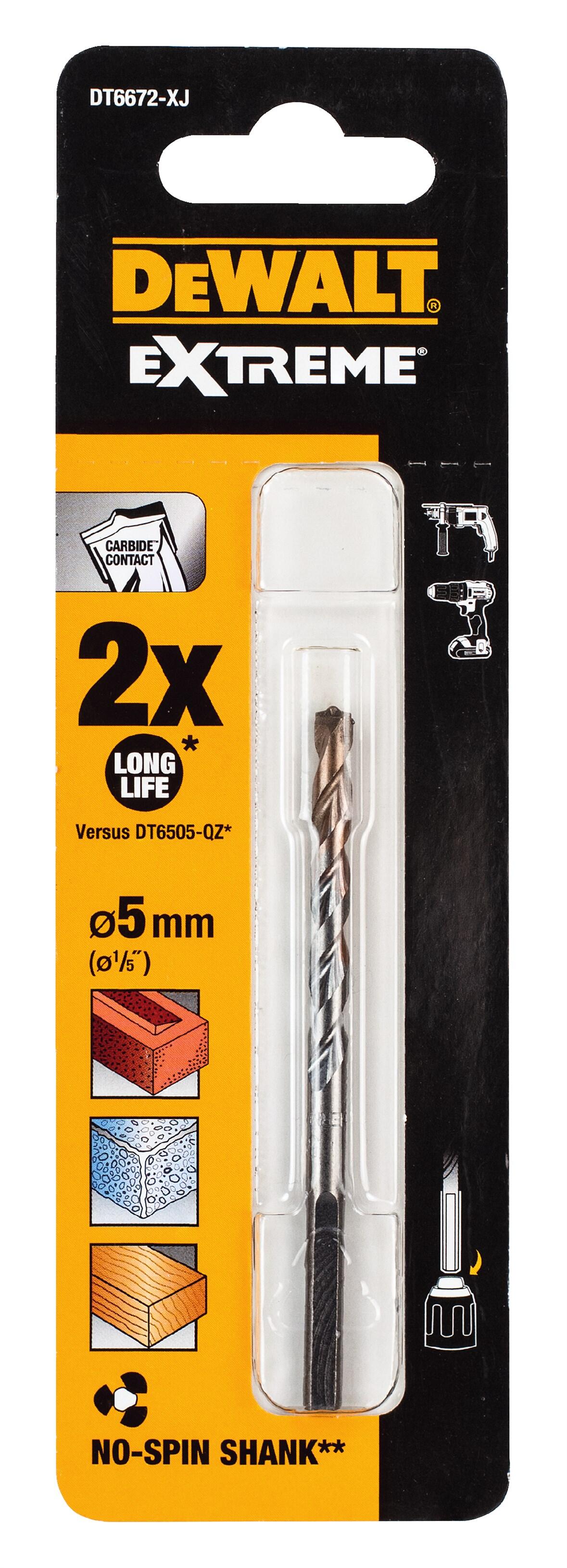 Punta per muro codolo triangolare DEWALT Extreme L 85 mm Ø 5 mm - 4