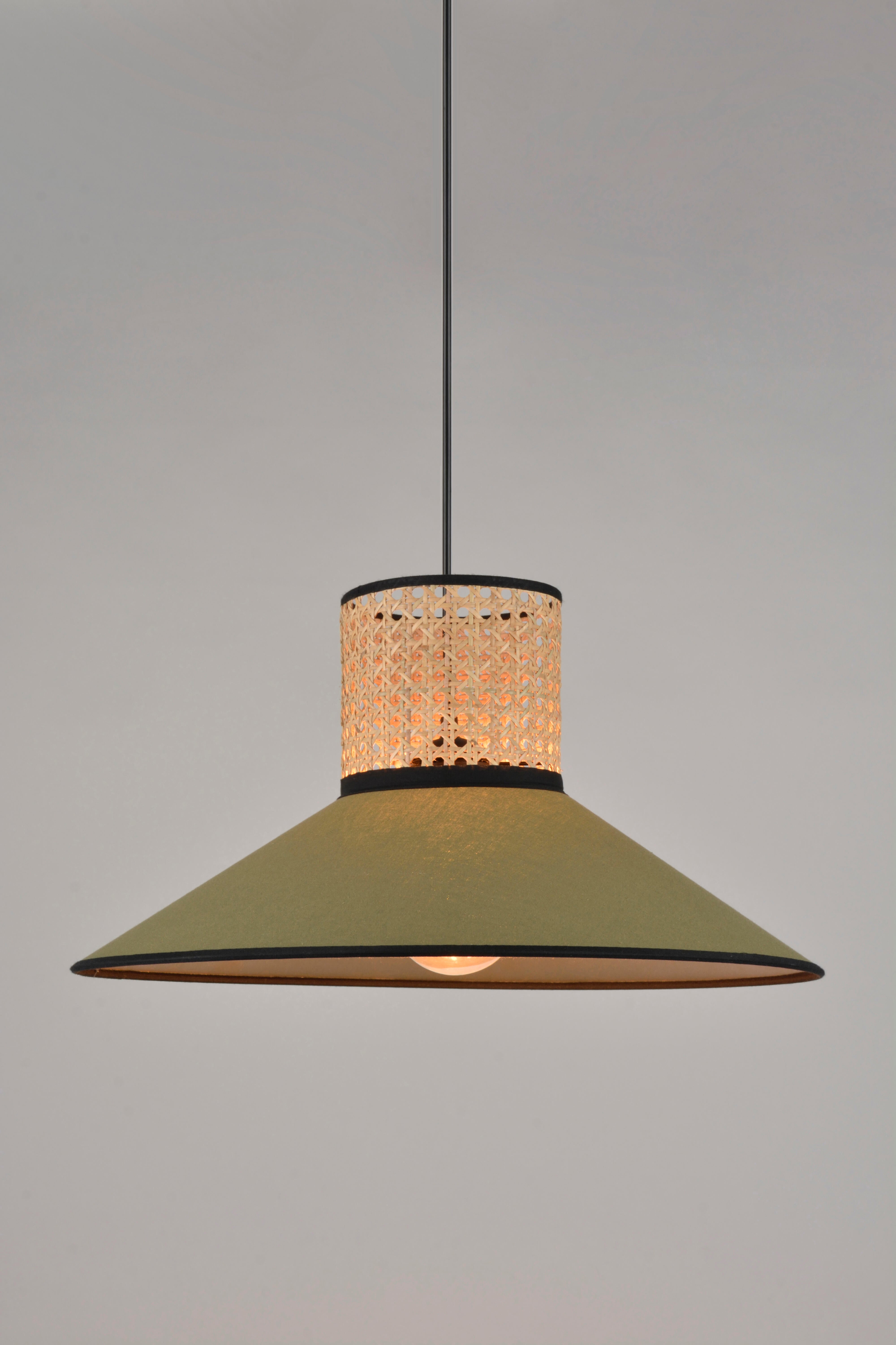 Lustre Pennsy, coton, kaki, Diam.44 cm, E27 - 3