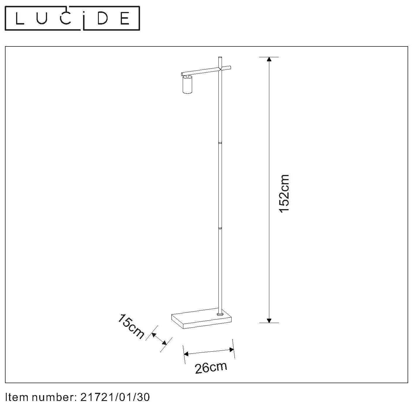 Lampadaire Leanne, noir,  H.152 cm, E27 - 4