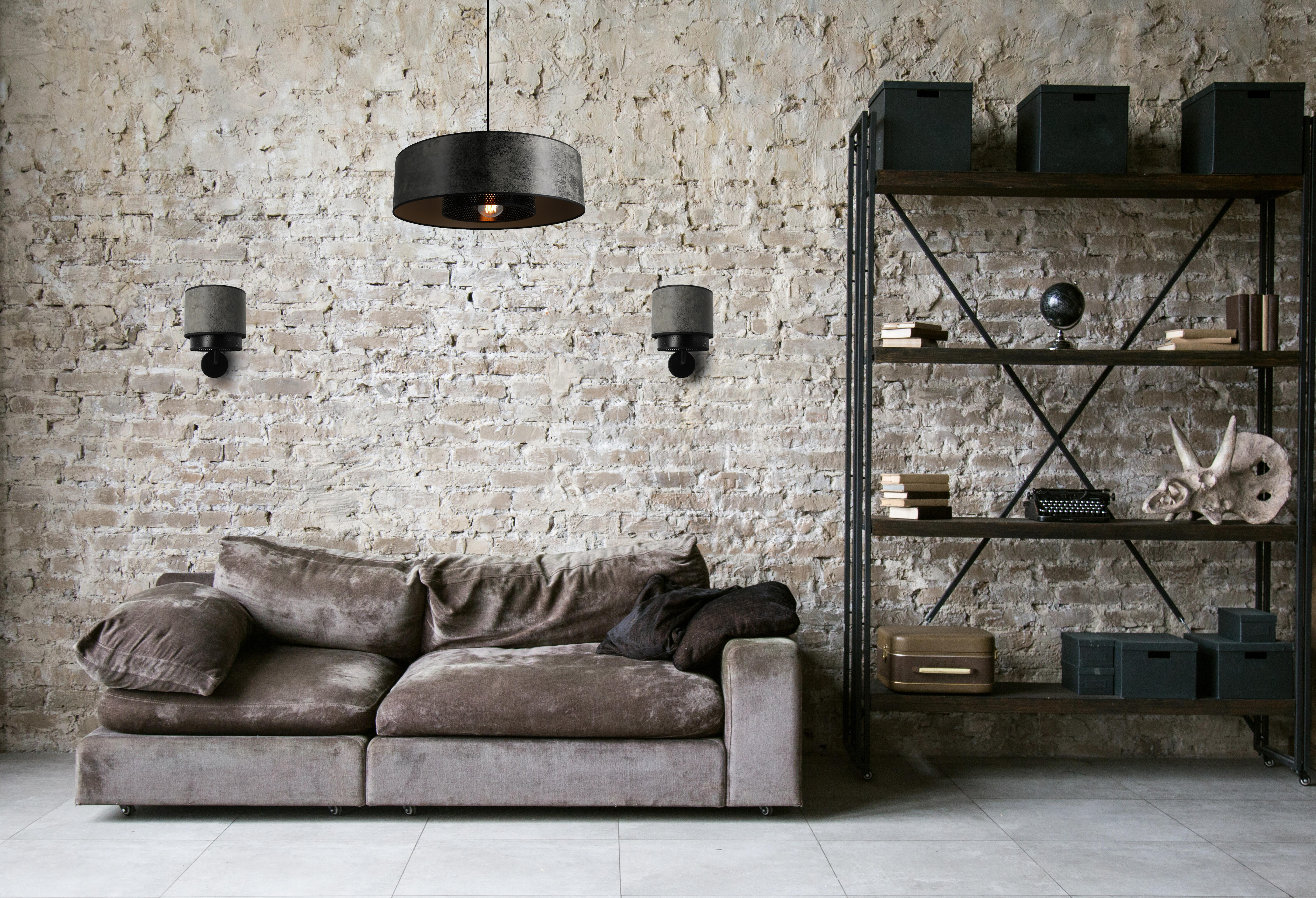 Suspension Club polyester, gris, Diam.58 cm, E27 - 3