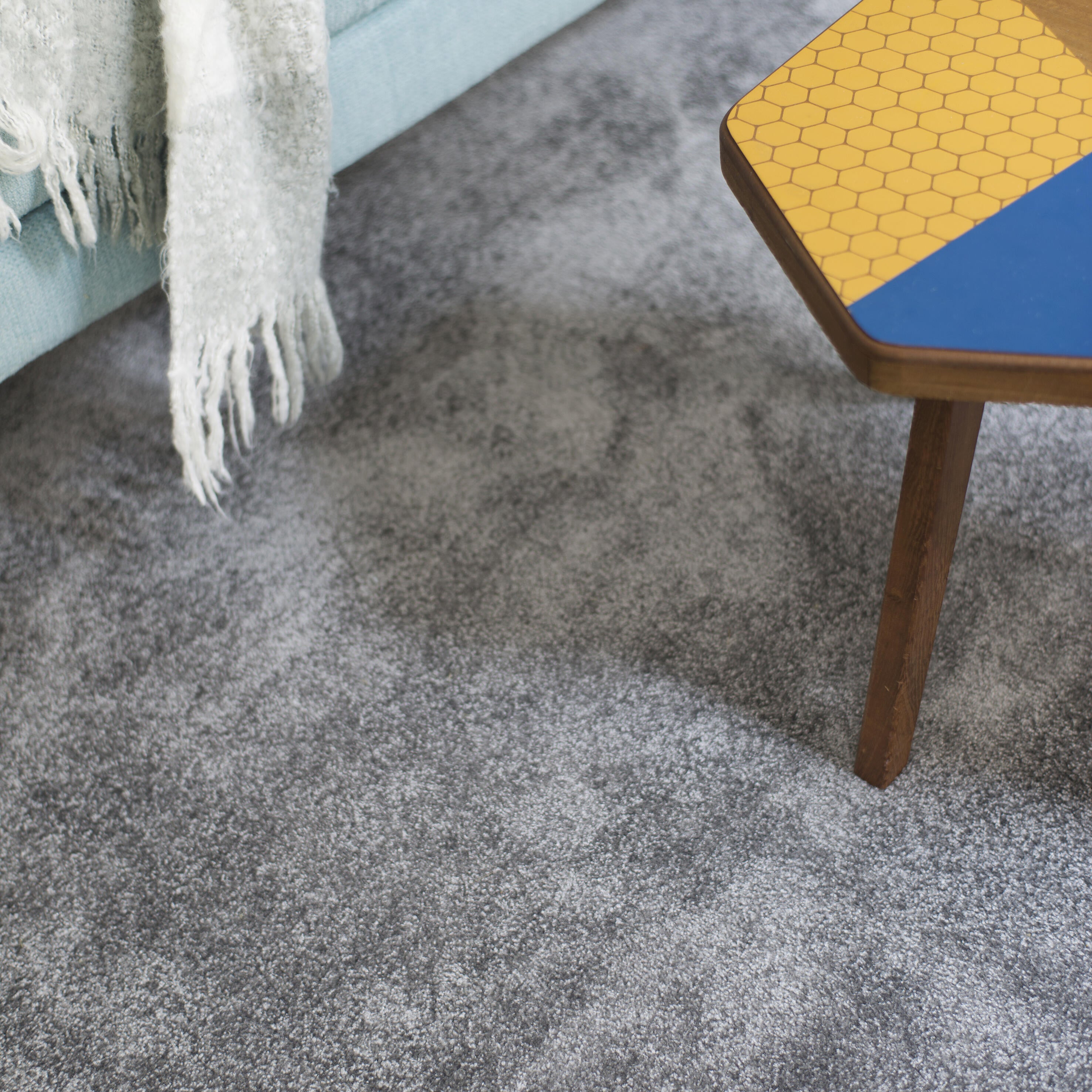 Dalle moquette velours ras BALSAN Ultrasoft gris foncé L.50 x l.50 cm - 3