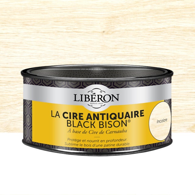 Cire, toutes pièces (hors cuisine et bain) LIBÉRON, incolore Antiquaire black bi