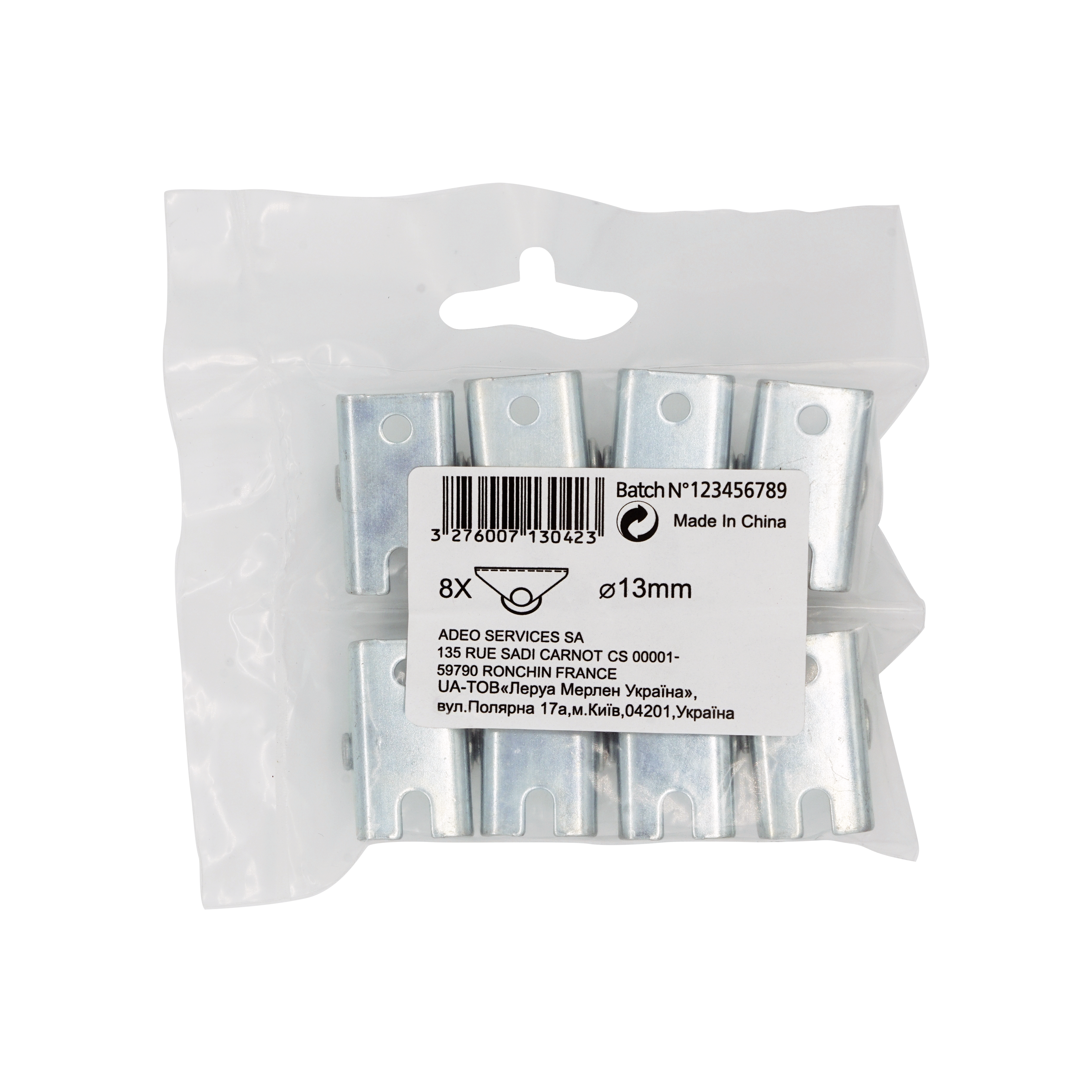 8 rodas interior STANDERS MONO 13MM 8KG BRANCO - 7