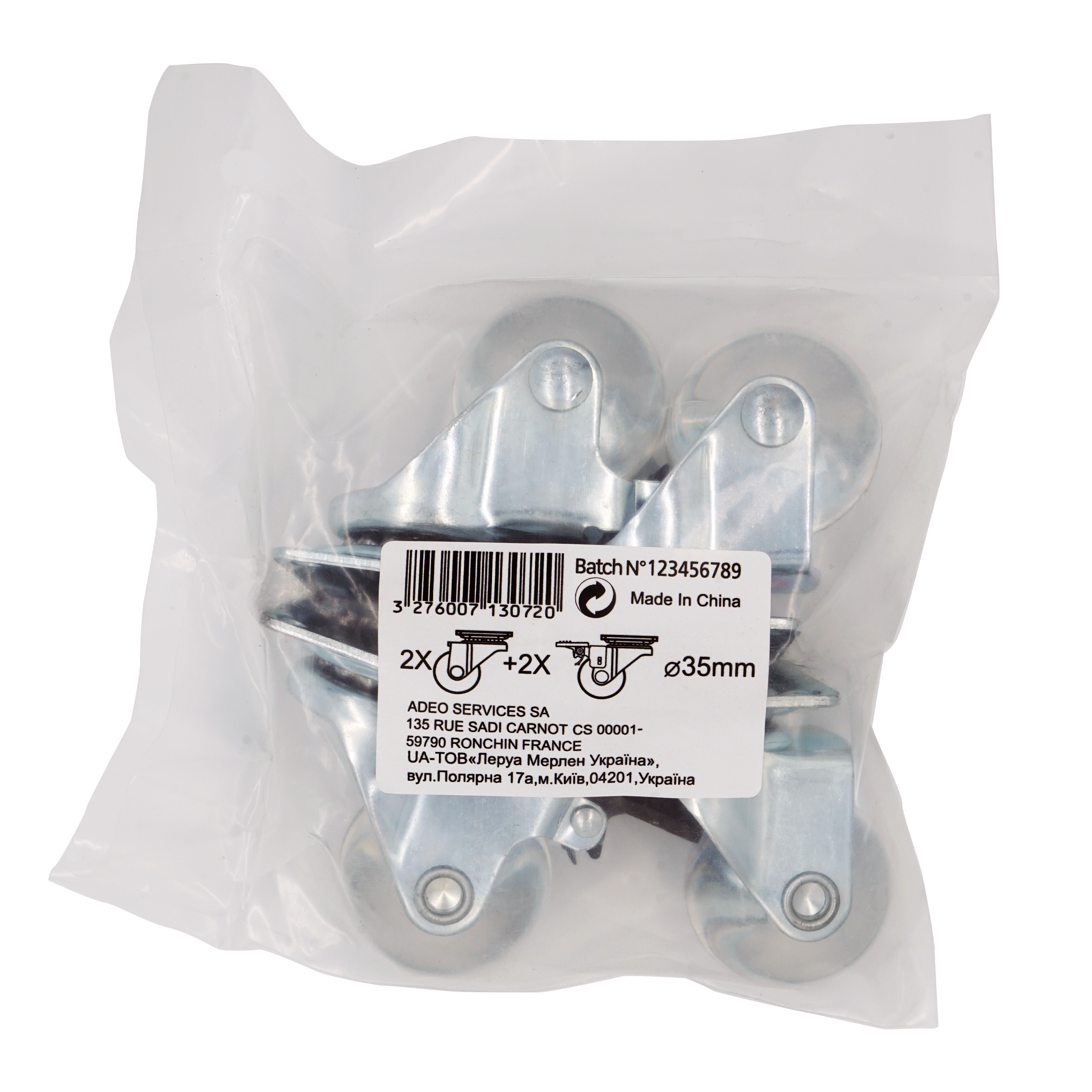 4 rodas interior STANDERS 360º D35MM 30KG - 8
