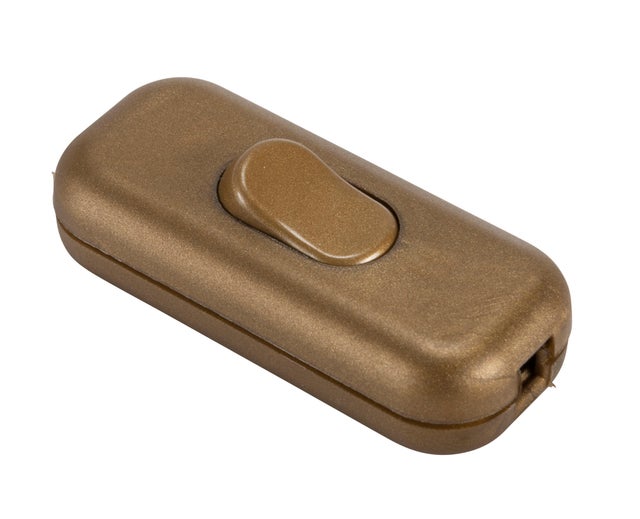 Interrupteur manuel or, 2 A, 500 W maxi