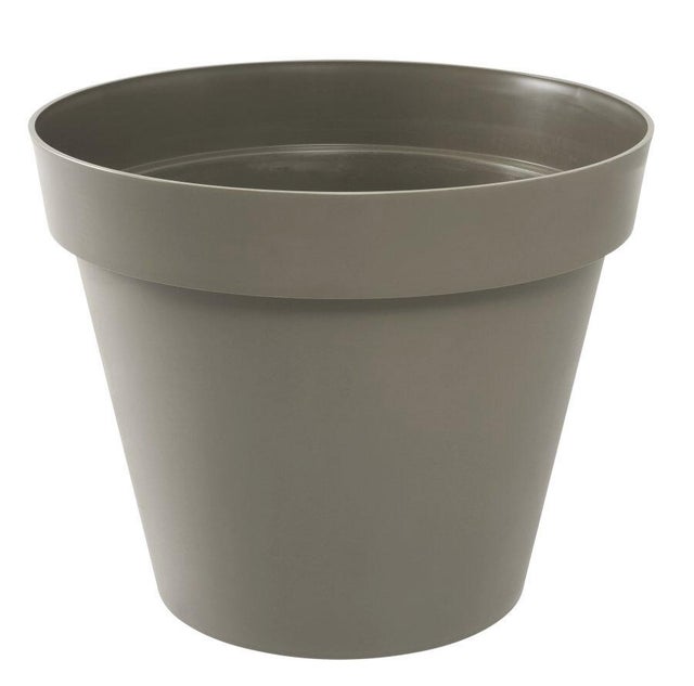 Pot plastique EDA Diam.60 L.60 x l.60 x H.47 cm taupe