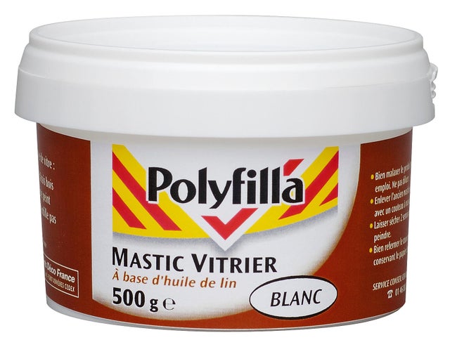 Mastic d'étanchéité Vitrier POLYFILLA blanc 500g
