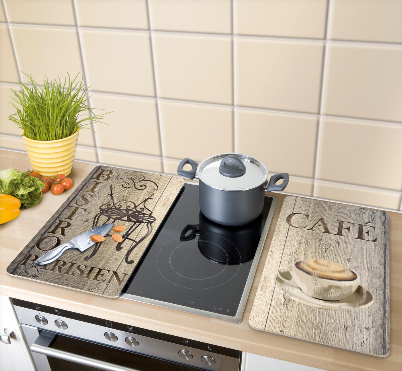 Lot de 2 plaques de protection en verre Bistrot - 4