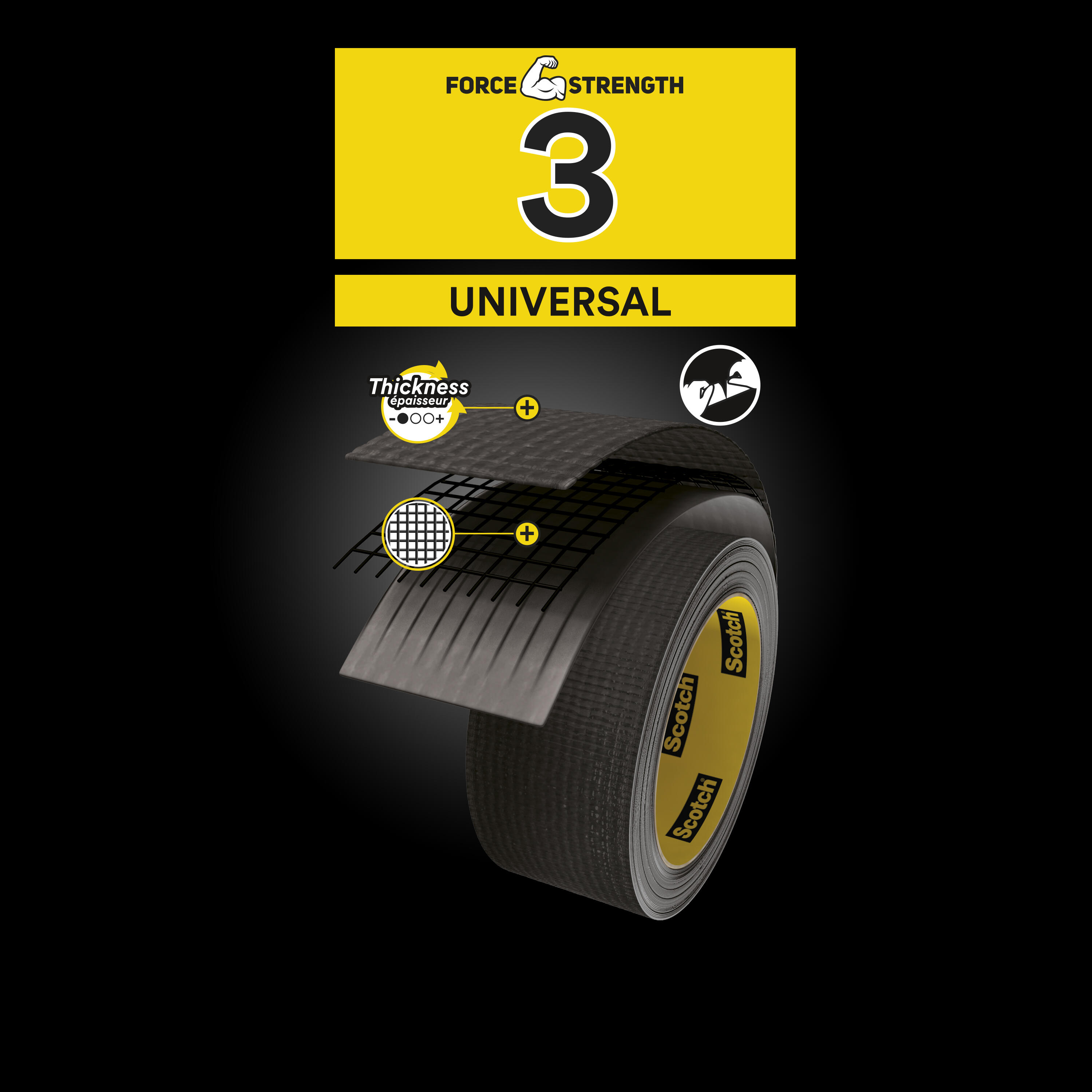 Adhésif de réparation Universal SCOTCH L.50 m x l.48 mm noir - 5