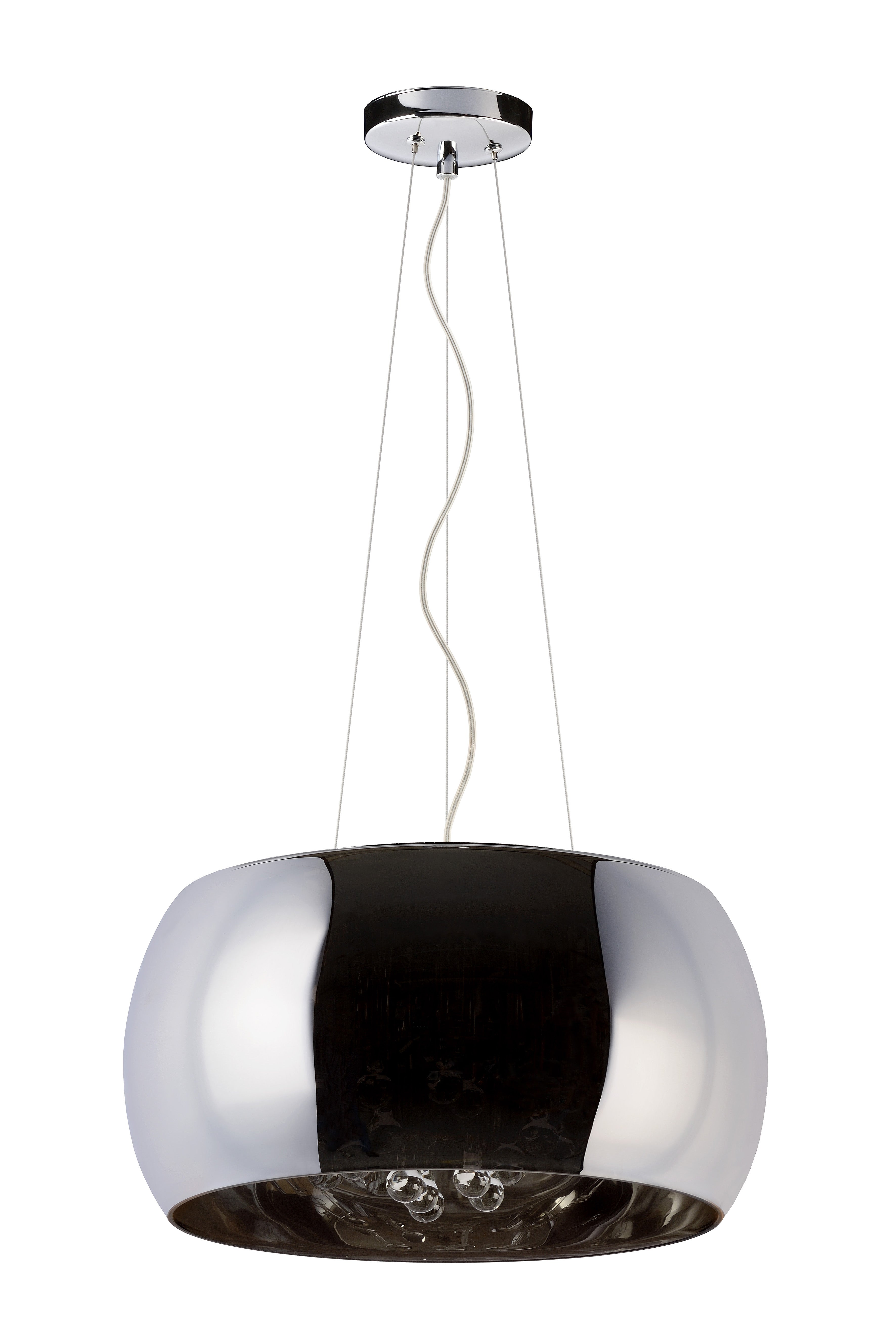 Suspension Pearl verre, fumée, Diam.50 cm, G9 - 3