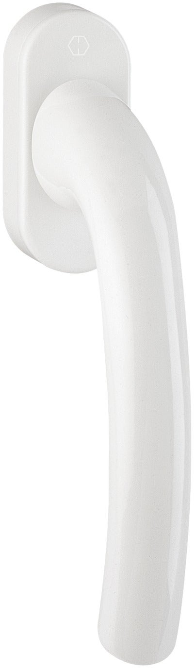 Poignée Tokyo alu blanc pour fenêtres PVC et aluminium