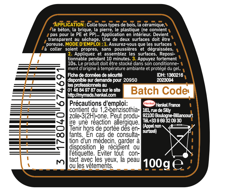 Colle d'assemblage liquide acrylique PATTEX Ni clou ni vis liquide transp, 100g - 6
