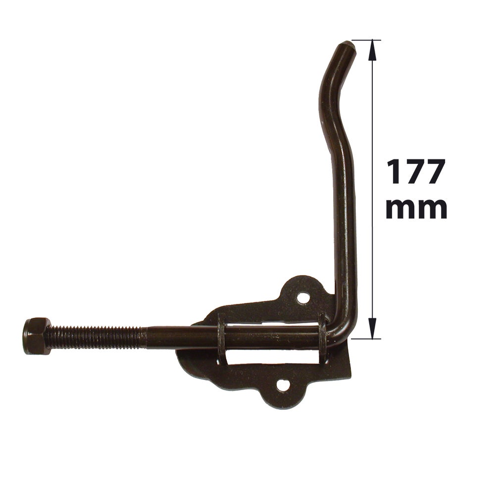 Lot de 2 arrêts à poignée acier noir prépeint, H.68 x L.167 x P.174 mm AFBAT - 2