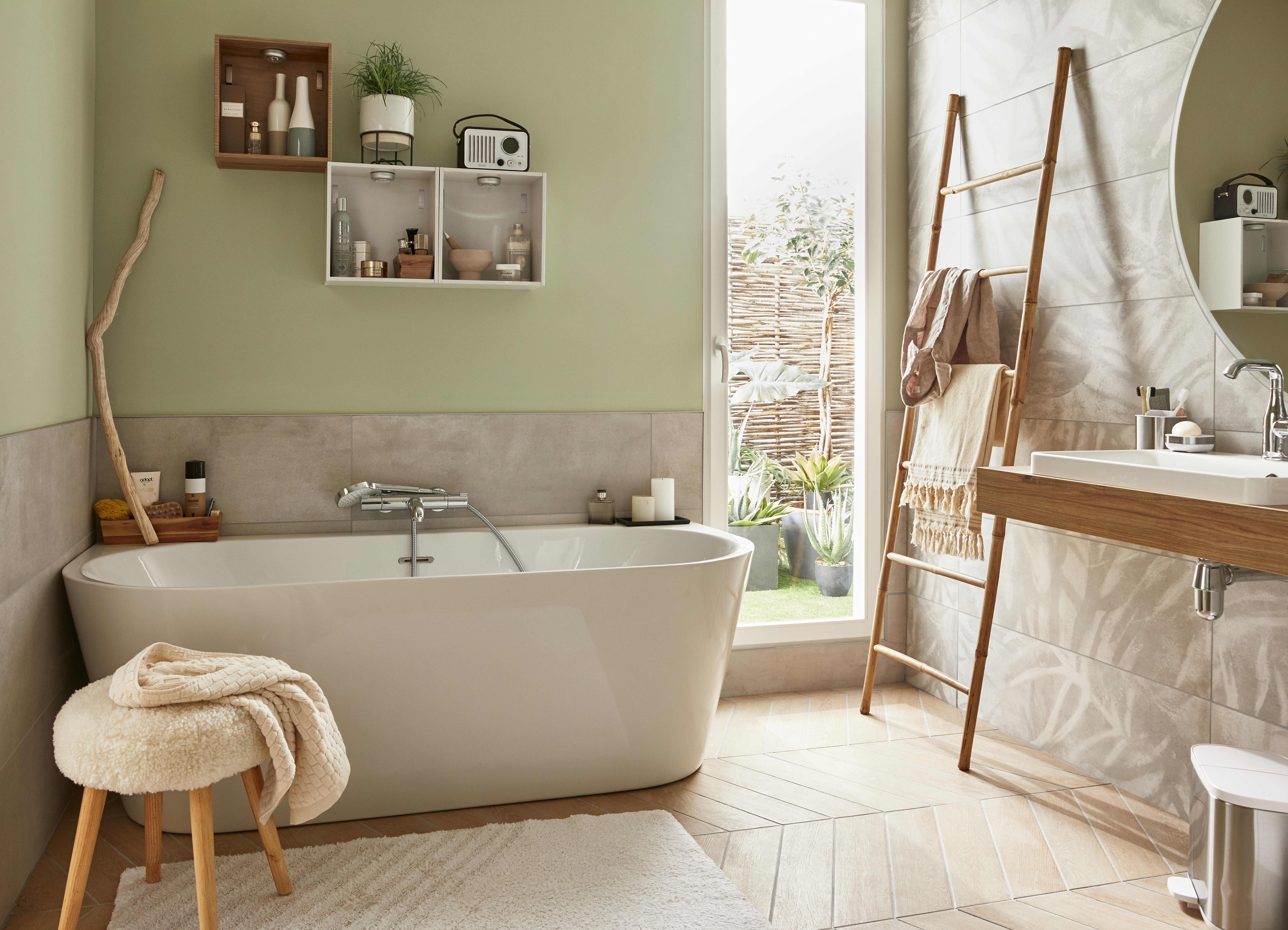 Piastrella da pavimento e rivestimento interno 11 x 54 cm Sp. 9 mm Amboise in gres porcellanato beige naturale satinato traffico medio forte (pei 3/5) R9 0.94 mq - 12