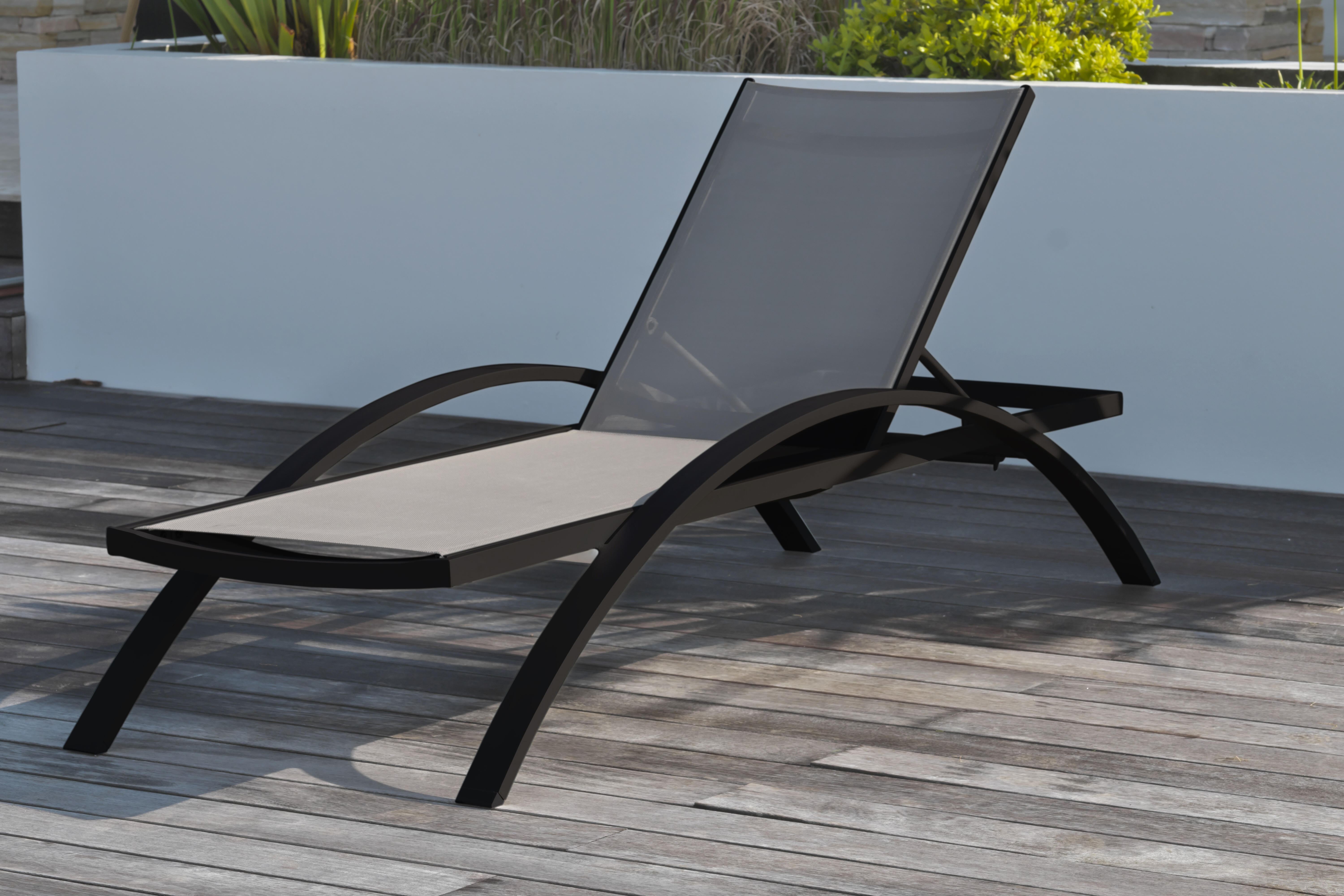 Bain de soleil en aluminium DCB GARDEN Barcelona noir - 5