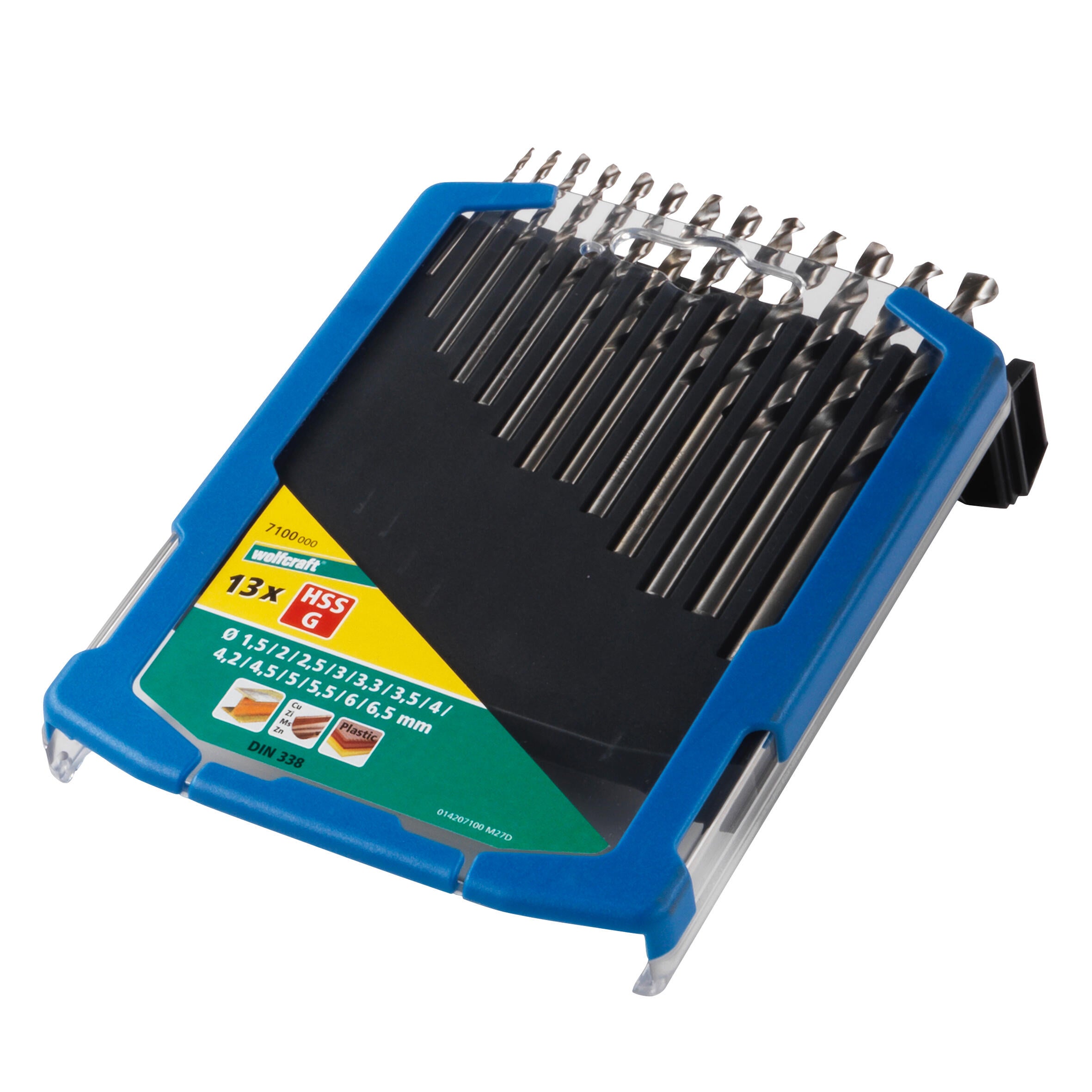 13 broca para metal ø 1,5/2/2,5/3/3,3/3,5/4/4,2/4,5/5/5,5/6/6,5 mm wolfcraft