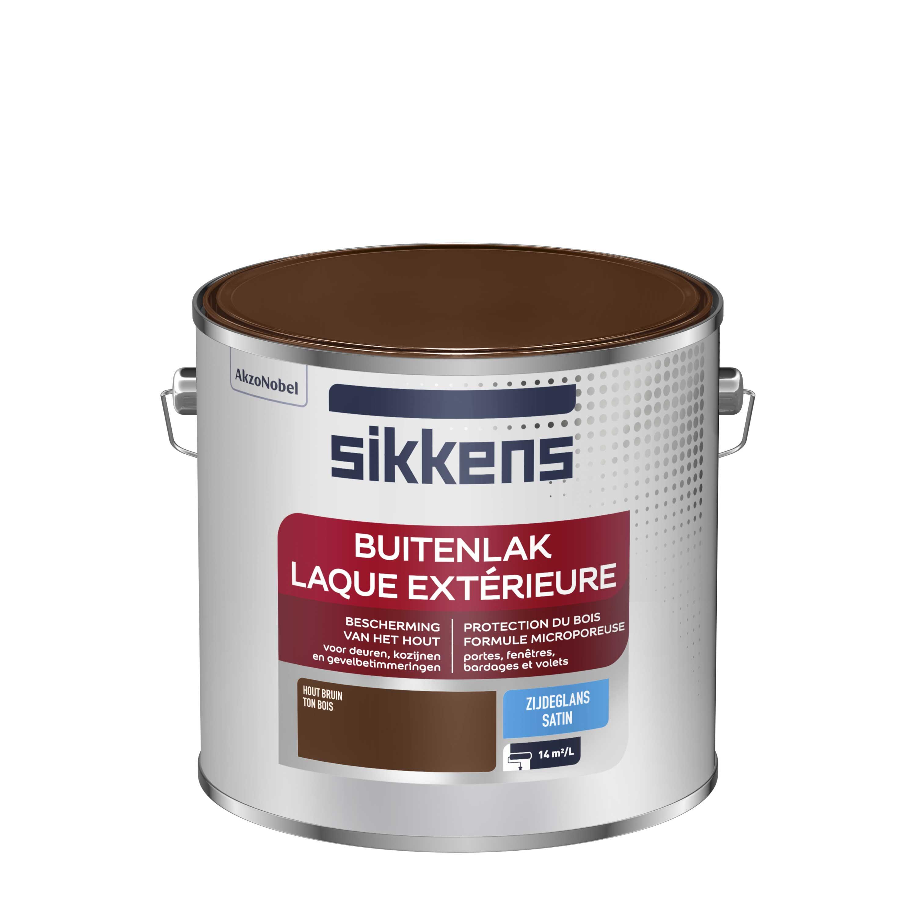 Peinture extérieure bois Laque extérieure SIKKENS ton bois satiné 2.5l - 3