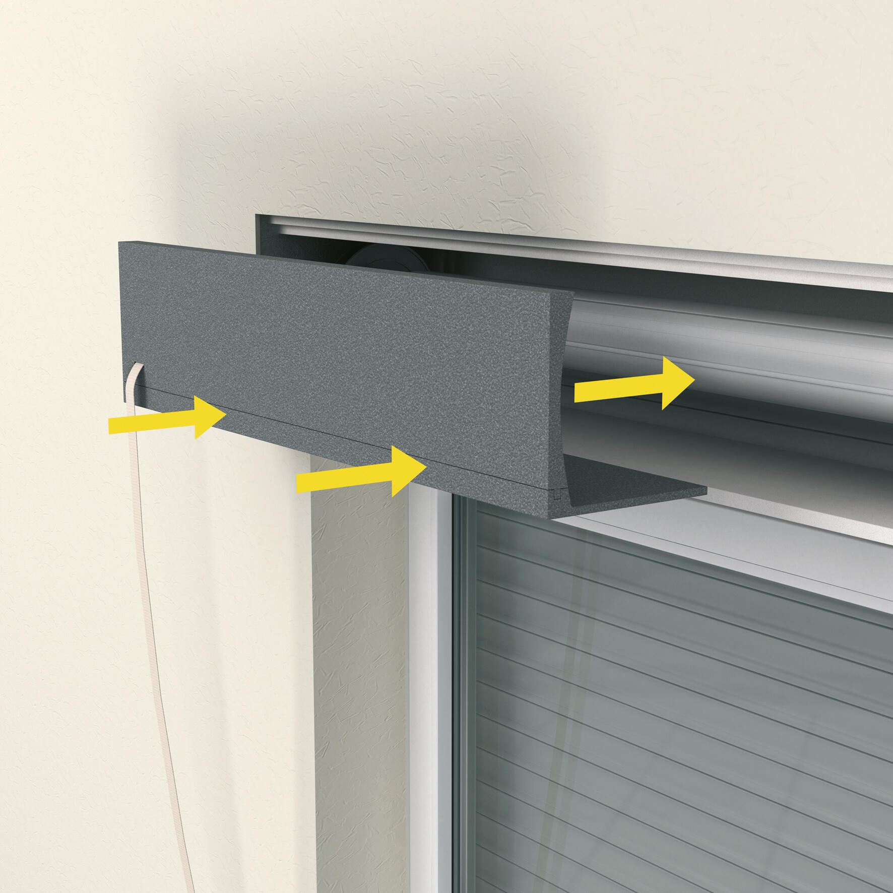 Isolante SAD cassoni tapparelle in polistirene L 1 x P 0.09 x H 0.24 m - 2