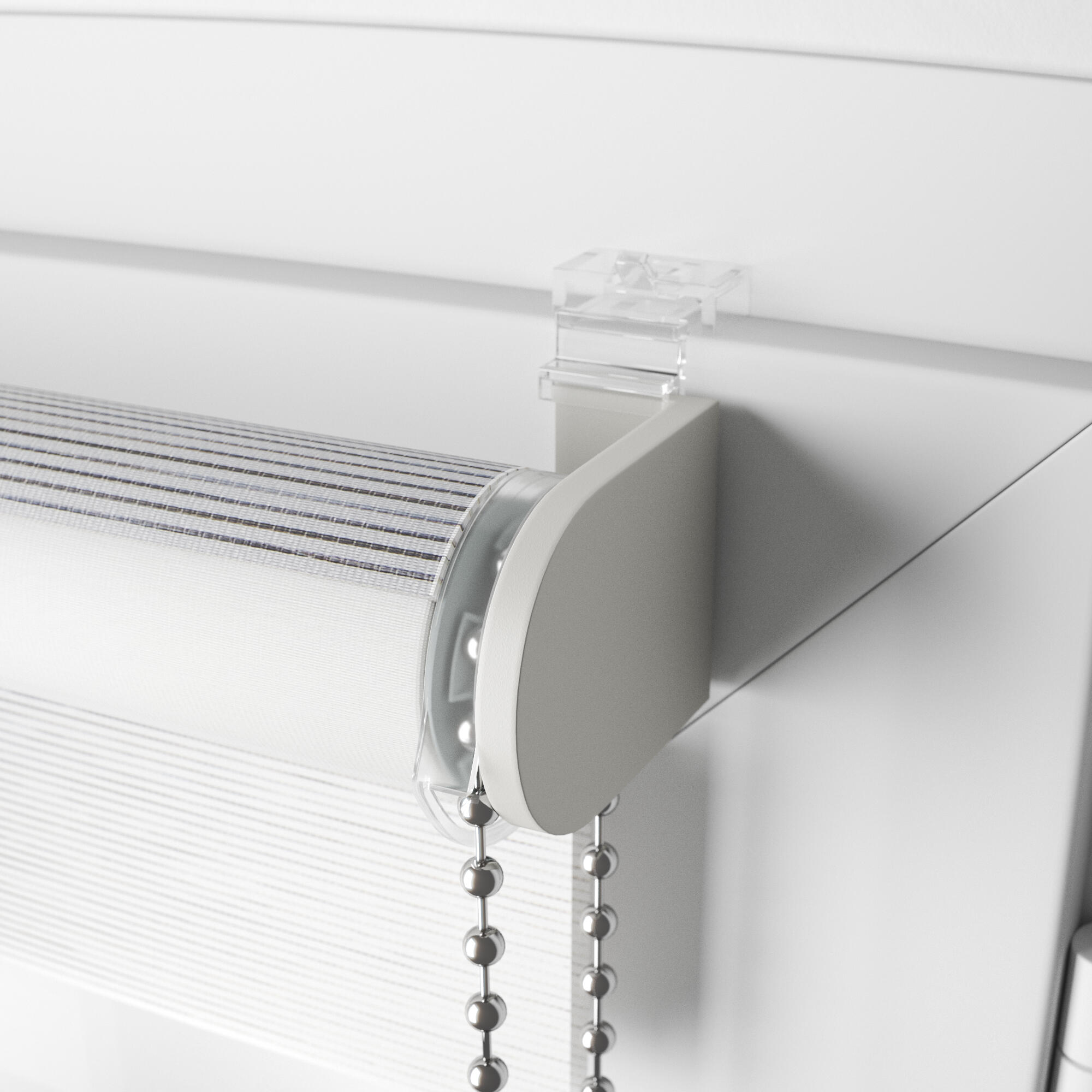 Store enrouleur jour/nuit Natural blanc, l.55 x H.160 cm, DECOSOL DELUXE - 5