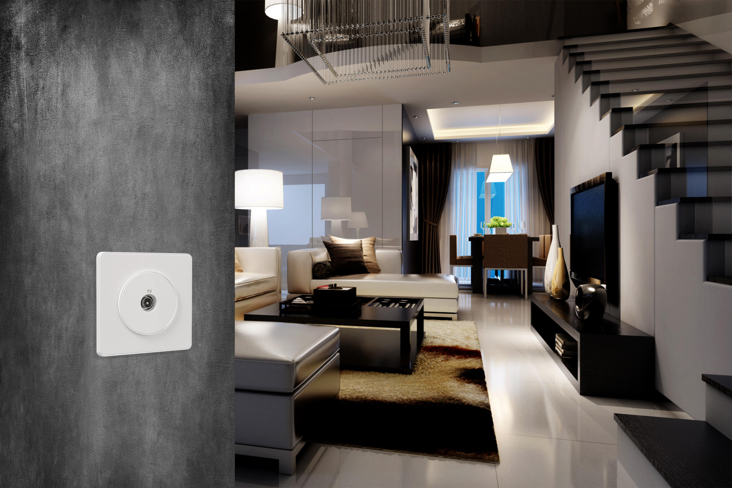 Prise tv à assembler Odace, SCHNEIDER ELECTRIC, blanc - 9