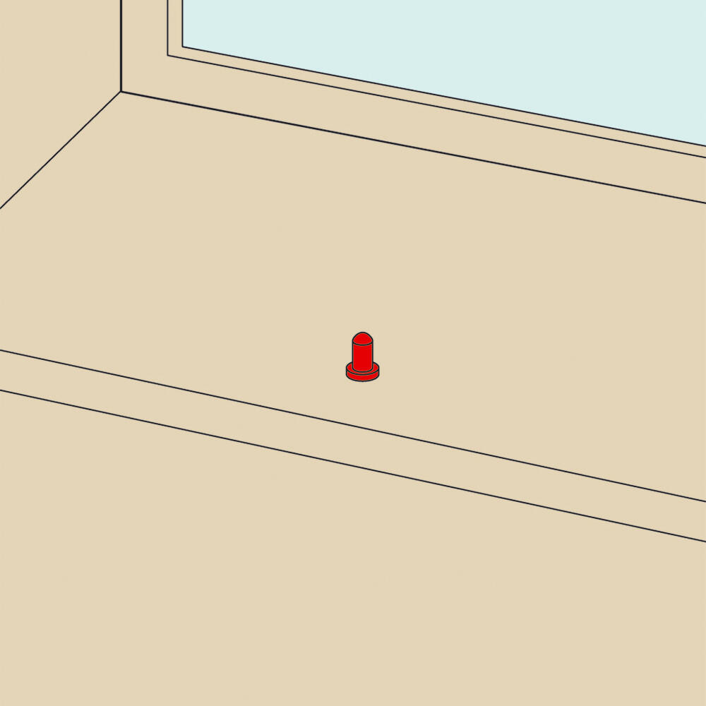 Goujon d'espagnolette en acier noir prépeint, H.65 x L.10 x P.10 mm AFBAT - 3