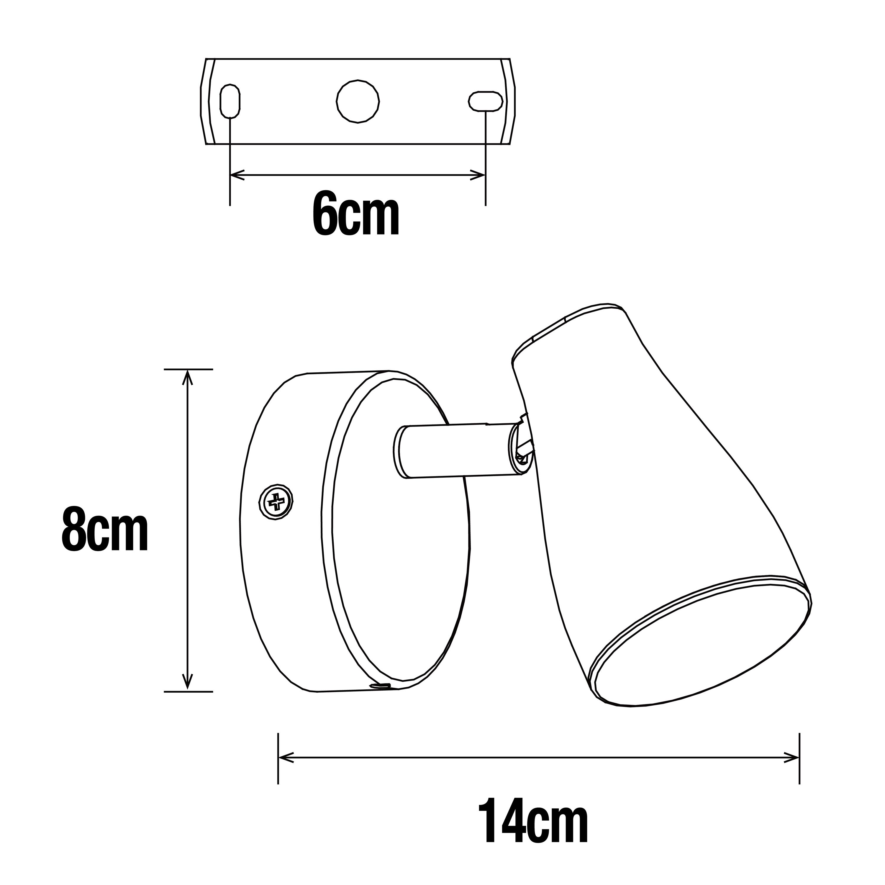 Spot salle de bain GU10, chrome - 6