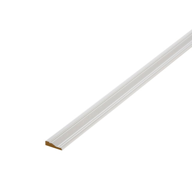 Chambranle médium (MDF) blanc, 10 x 36 mm, L.2.4 m