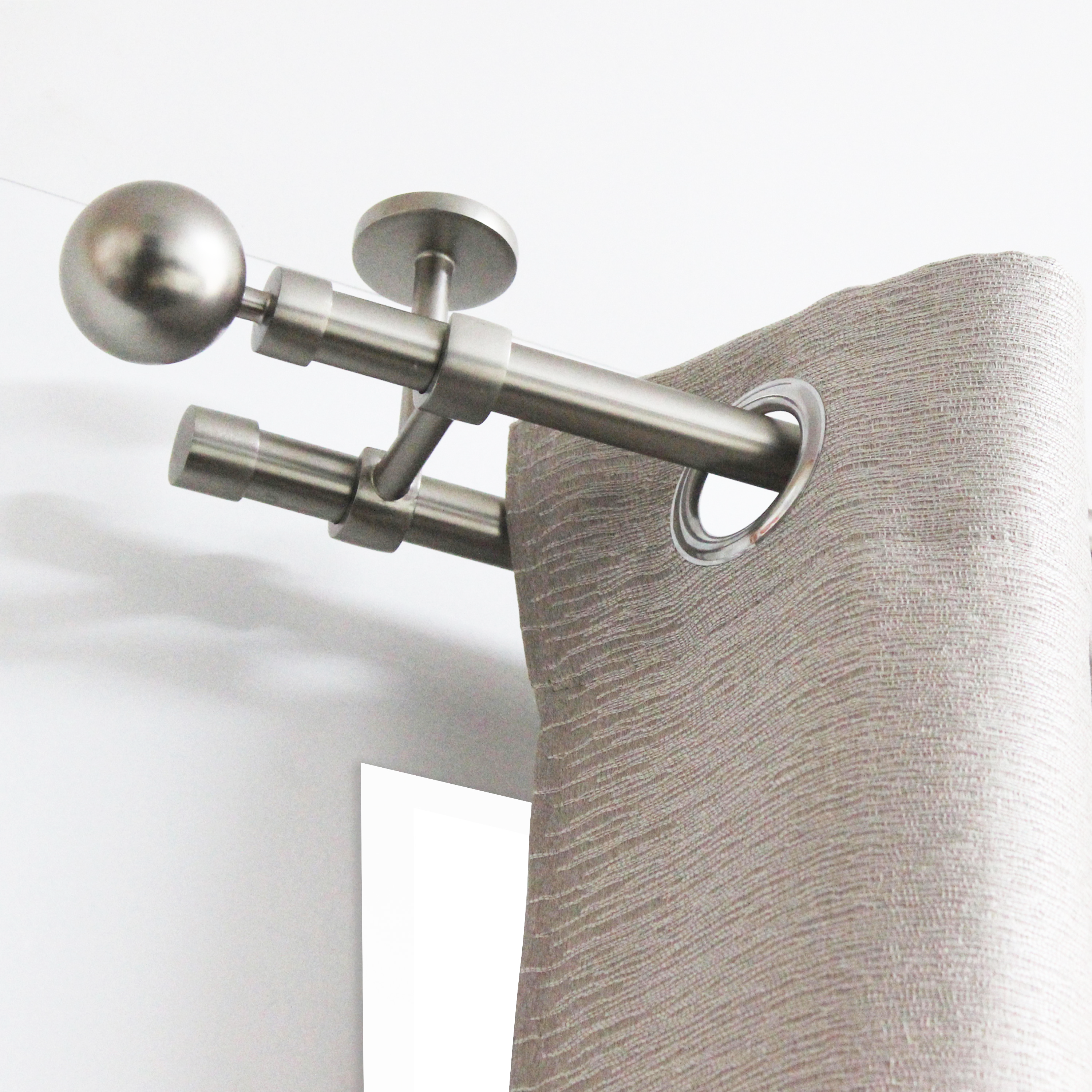 Suporte INSPIRE easyfix duplo teto d20cm cromado mate - 2