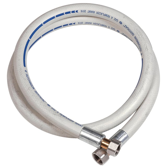 Tuyau caoutchouc gaz naturel, garantie 10 ans, H.150 cm GAZINOX