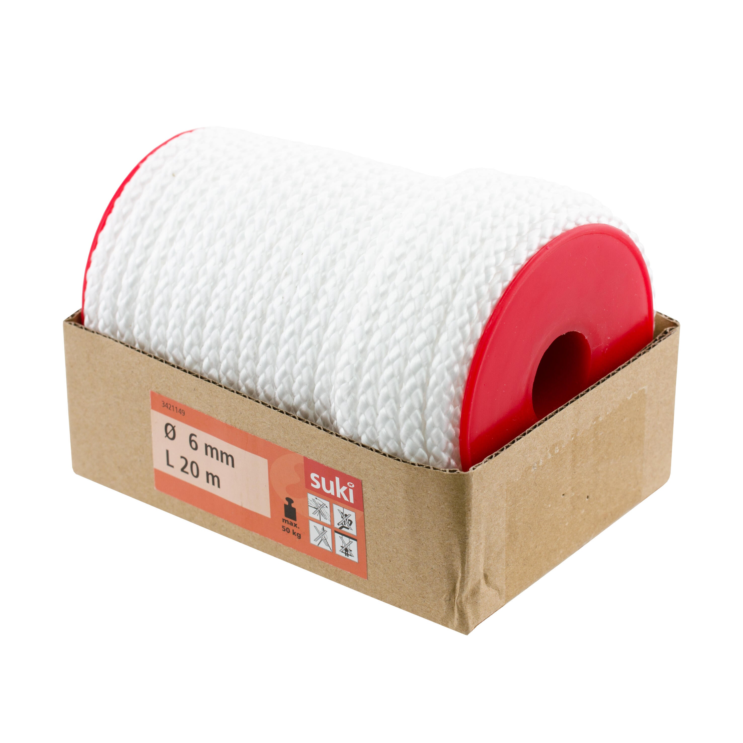 ANBP Corde Polypropylène 6 Mm X 20 M Beige – Légère, Flottante, Résistante UV & Intempéries
