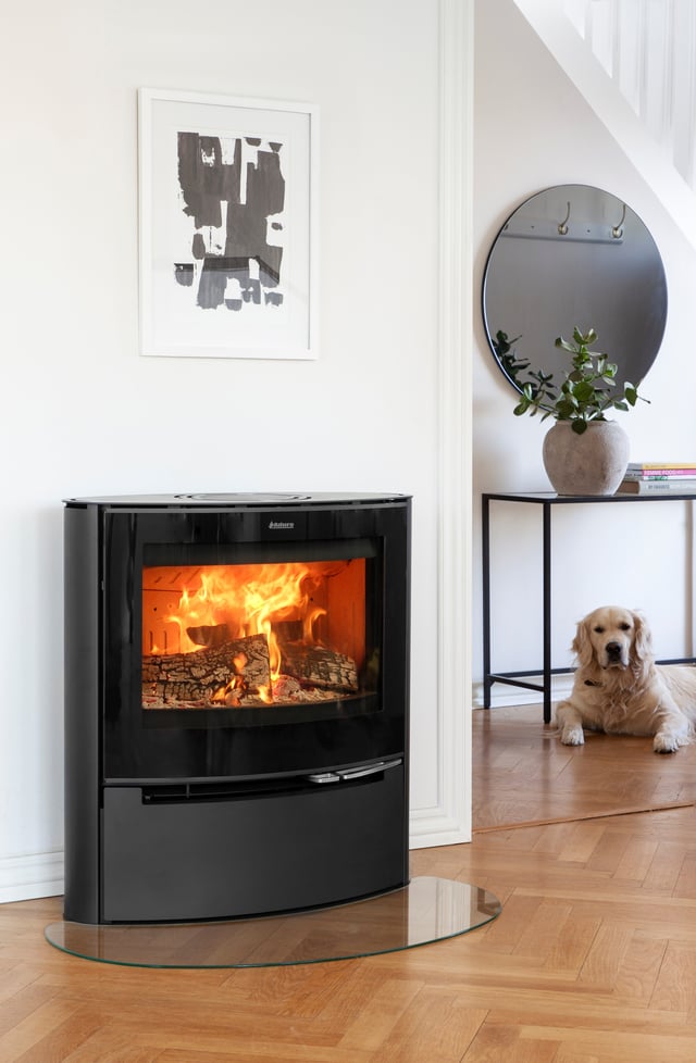 Poêle à bois ADURO 15 lux noir, 6.5 kW