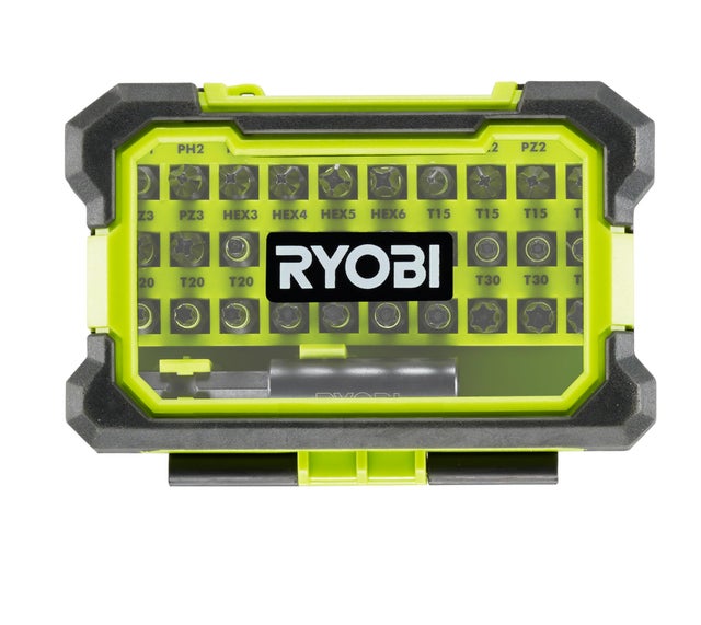 Coffret RYOBI 38 Accessoires De Perçage/vissage - Antichoc Empilable - Porte-embouts Inclus