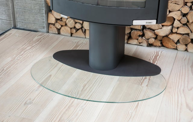 Plaque de protection sol verre ADURO Ellipse serie 15, l.96 cm x H.0.6 cm