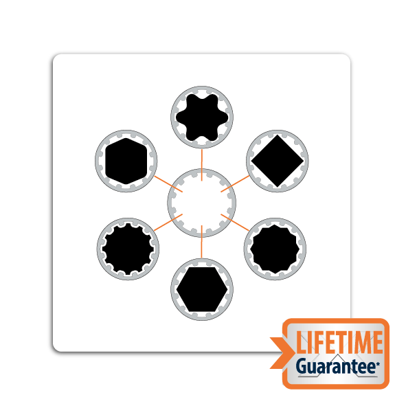 Douille 12 pans 1/2 en chrome vanadium DEXTER PRO, Diam.24 mm - 3