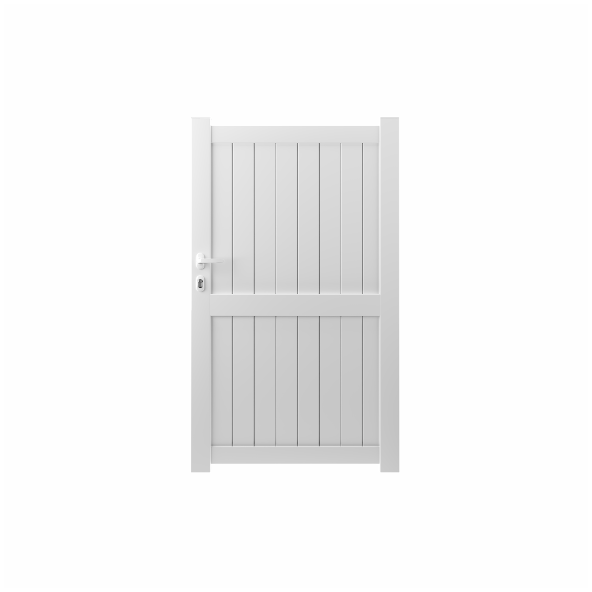 Portillon battant PRIMO Matisse, l.100 x H.180 cm, blanc - 2