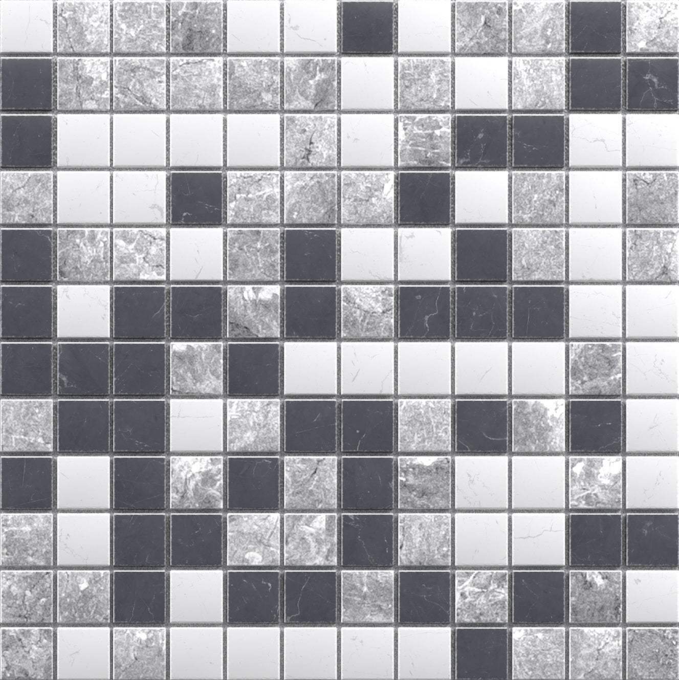 1 plaque de mosaïque Mel marbre 30 x 30 cm ARTENS - 5
