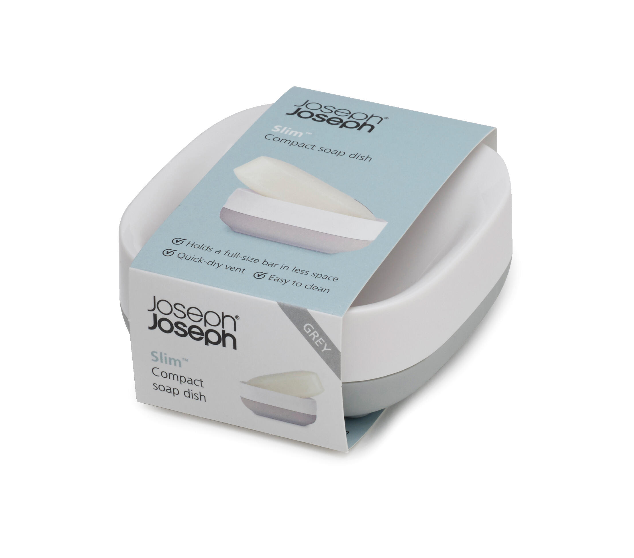 Porte-savon SLIM blanc gris JOSEPH JOSEPH - 5