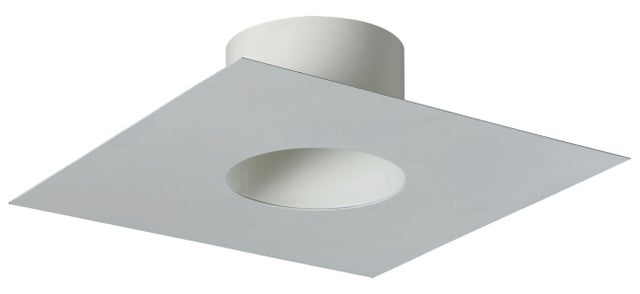 Plaque de finition carree pour tubage POUJOULAT D 150 blanc cm
