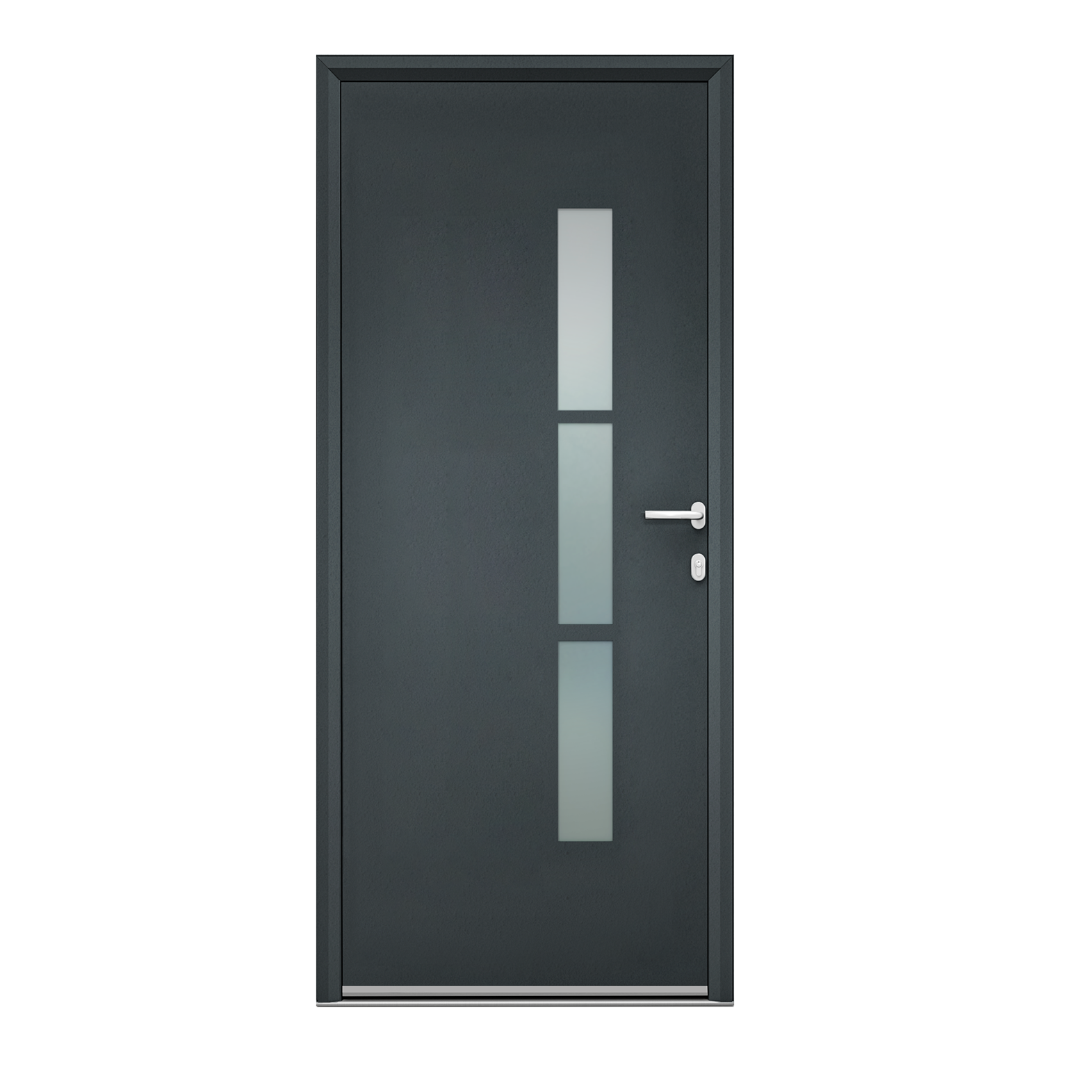 Porte d'entrée Alu Kezia 2 Essentiel H.215 x l.90 cm gris anthr., p. gauche - 3