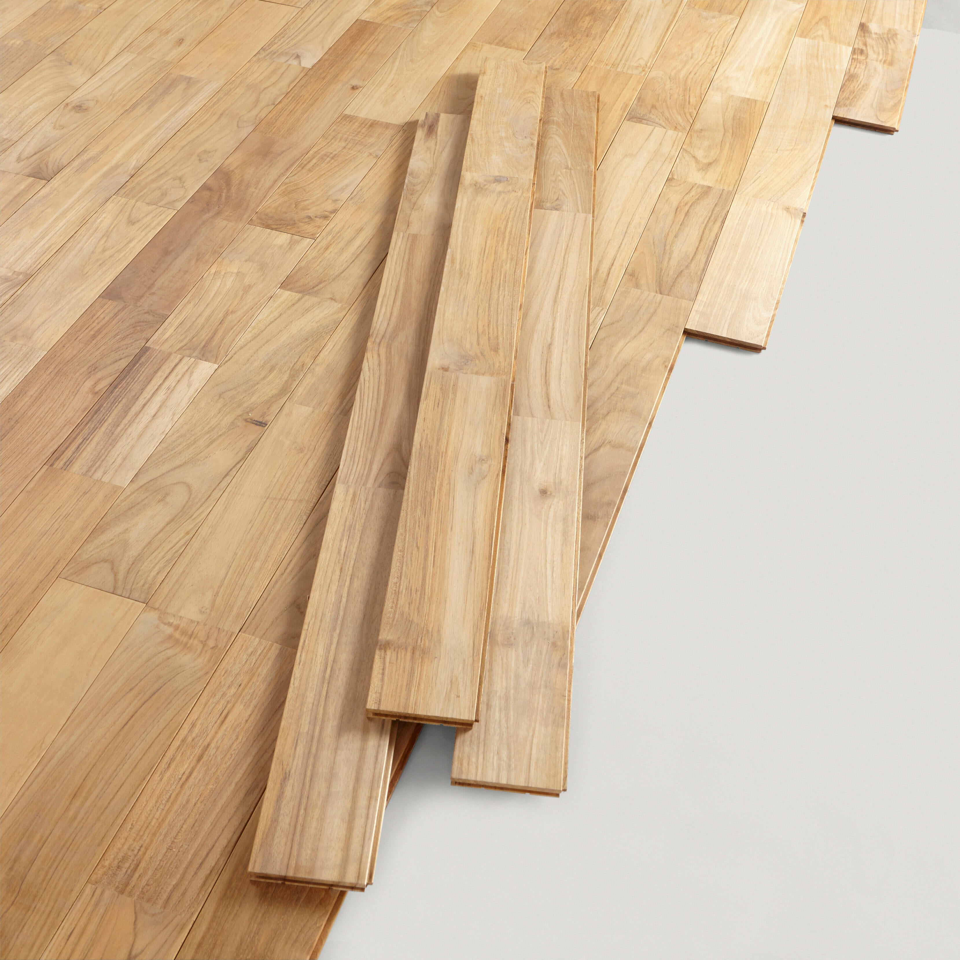 Parquet massello S WOODFLOORING in teak naturale grezzo natura sp. 12/4 mm 1.296 m² - 7