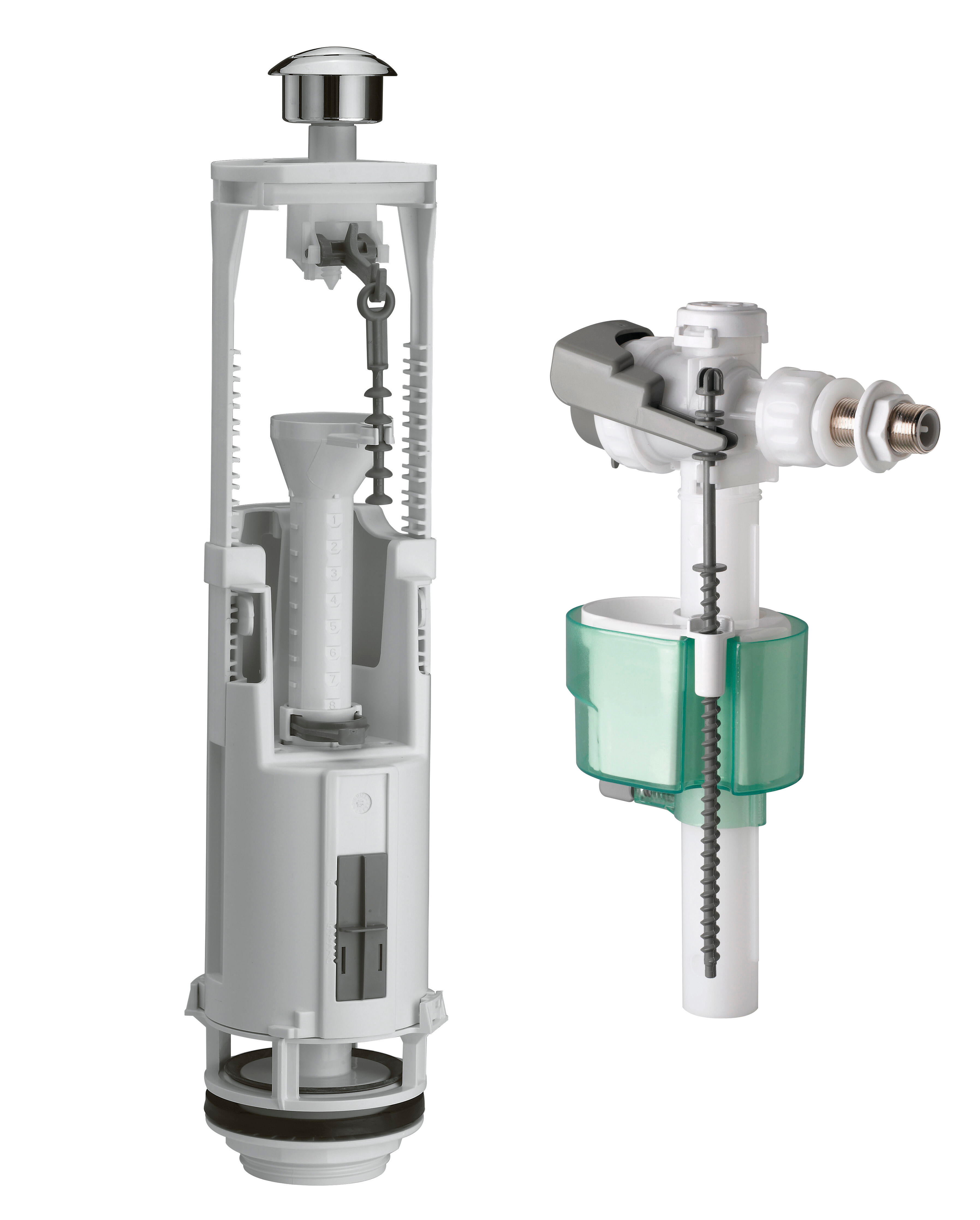 Chasse d'eau complète à étrier double poussoir silencieux Quieto, SIAMP - 2