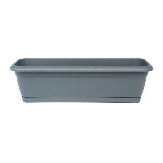 Fioriera MINI in polipropilene antracite H 9 cm L 30 x P 12 cm