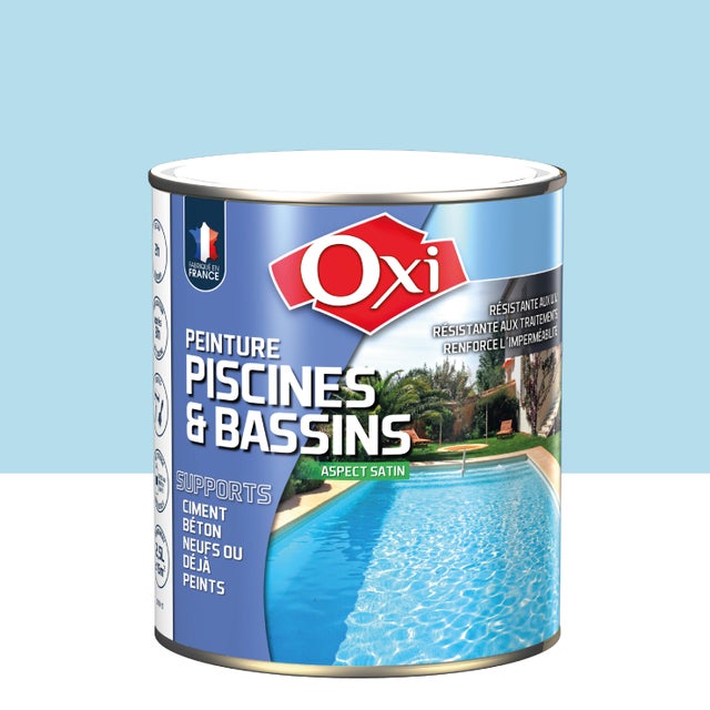 Peinture piscine et bassin extérieur OXI, bleu, 2.5 l
