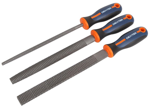 Lot de 3 Lot de râpes grosse piqûre DEXTER, 200 mm