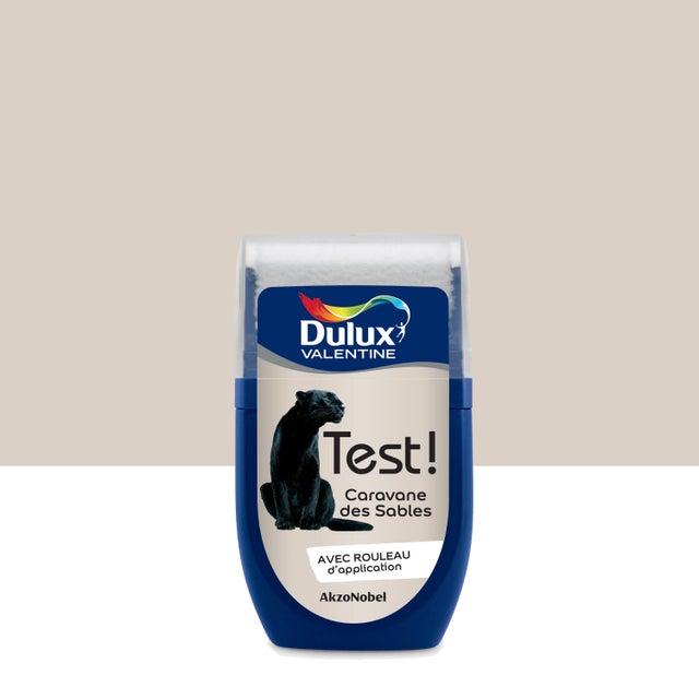 Testeur peinture mur caravane des sables satin DULUX VALENTINE Crème de couleur 