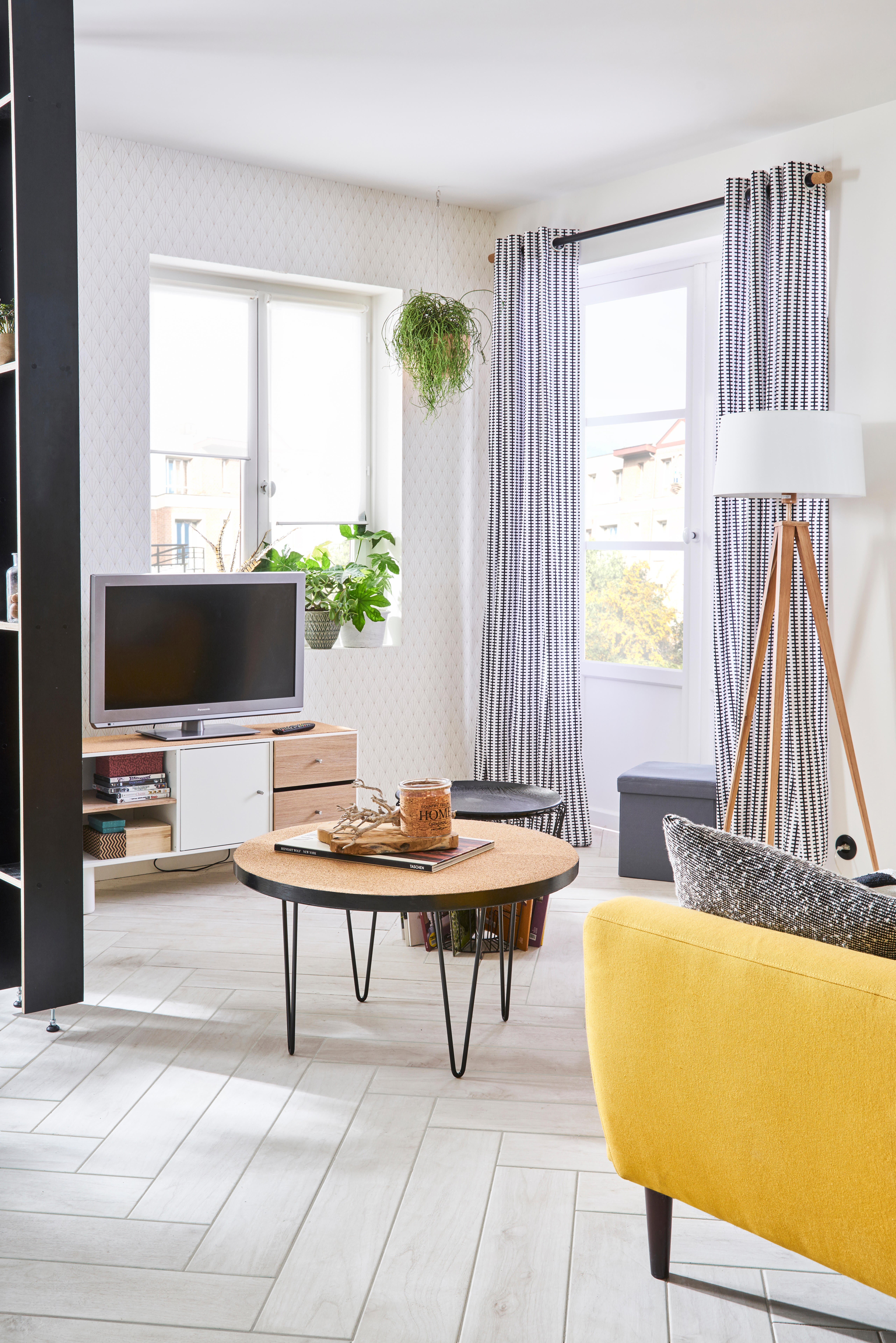 Papier peint intissé Motif geo blanc et or - 8